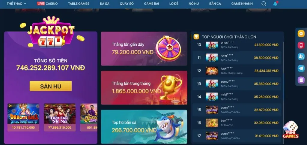 Thưởng nạp tiền 77WIN1 LINK VÀO